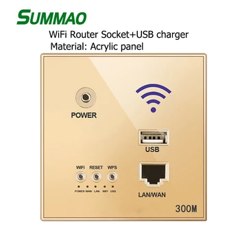 SUMMAO 300Mbps Wall Router Wireless WiFi Socket Smart Relay Route USB Integration Outlet WIFI Wall Embedded Repeater For Hotel
SUMMAO 300Mbps Wall Router Wireless WiFi Socket Smart Relay Route USB Integration Outlet WIFI Wall Embedded Repeater For Hotel