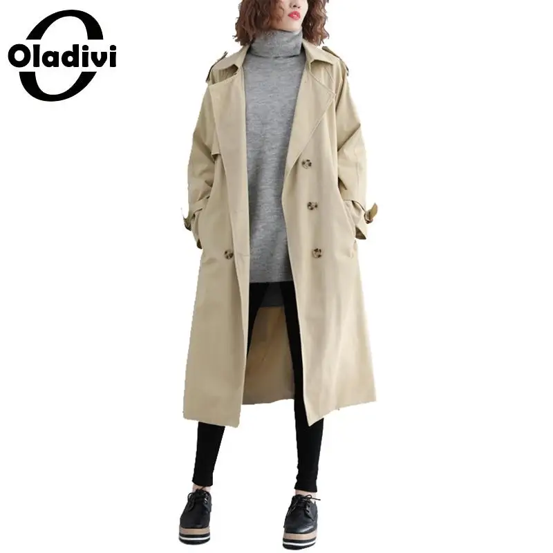 Oladivi Plus Size Women Trench Coat Fashion Ladies Casual Loose Top Overcoats 2019 Autumn Winter New Outerwear Female Cardigans
Oladivi Plus Size Women Trench Coat Fashion Ladies Casual Loose Top Overcoats 2019 Autumn Winter New Outerwear Female Cardigans