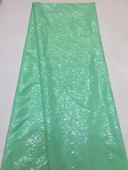 2020 Wholesale luxury quality African chiffon lace fabric with sequins 5 yards emerald green sequins lace fabric YYZ21
2020 Wholesale luxury quality African chiffon lace fabric with sequins 5 yards emerald green sequins lace fabric YYZ21