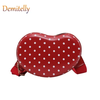 Summer New Spotted Ladies Handbag Fashion Personality Heart-shaped Shoulder Messenger Bag Mini Women's Tote Bag Purse Clutch 
Summer New Spotted Ladies Handbag Fashion Personality Heart-shaped Shoulder Messenger Bag Mini Women's Tote Bag Purse Clutch