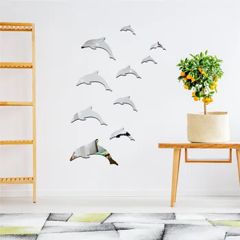 10Pcs/Pack Dolphin Mirror Wall Stickers DIY 3D TV Sofa Bedroom Background Removable Appliques Living Room Art PVC Decals Murals
10Pcs/Pack Dolphin Mirror Wall Stickers DIY 3D TV Sofa Bedroom Background Removable Appliques Living Room Art PVC Decals Murals