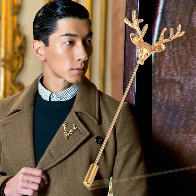 Korean version of retro Brooch for men's small suit insert brooch jewelry original retro deer head insert long needle
Korean version of retro Brooch for men's small suit insert brooch jewelry original retro deer head insert long needle