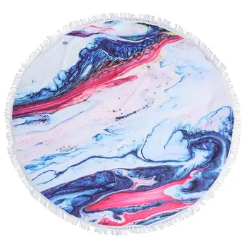 150cm Marbling Round Beach Towel Shower Bath Towel Quicksand Printing Marble Pattern Beach Blanket Yoga Mat With Tassels
150cm Marbling Round Beach Towel Shower Bath Towel Quicksand Printing Marble Pattern Beach Blanket Yoga Mat With Tassels