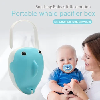 Portable Baby Pacifier Box Container whale-Shaped Dustproof Pacifier Holder Case PP Nipple Snack Travel Storage Stroller PP 
Portable Baby Pacifier Box Container whale-Shaped Dustproof Pacifier Holder Case PP Nipple Snack Travel Storage Stroller PP