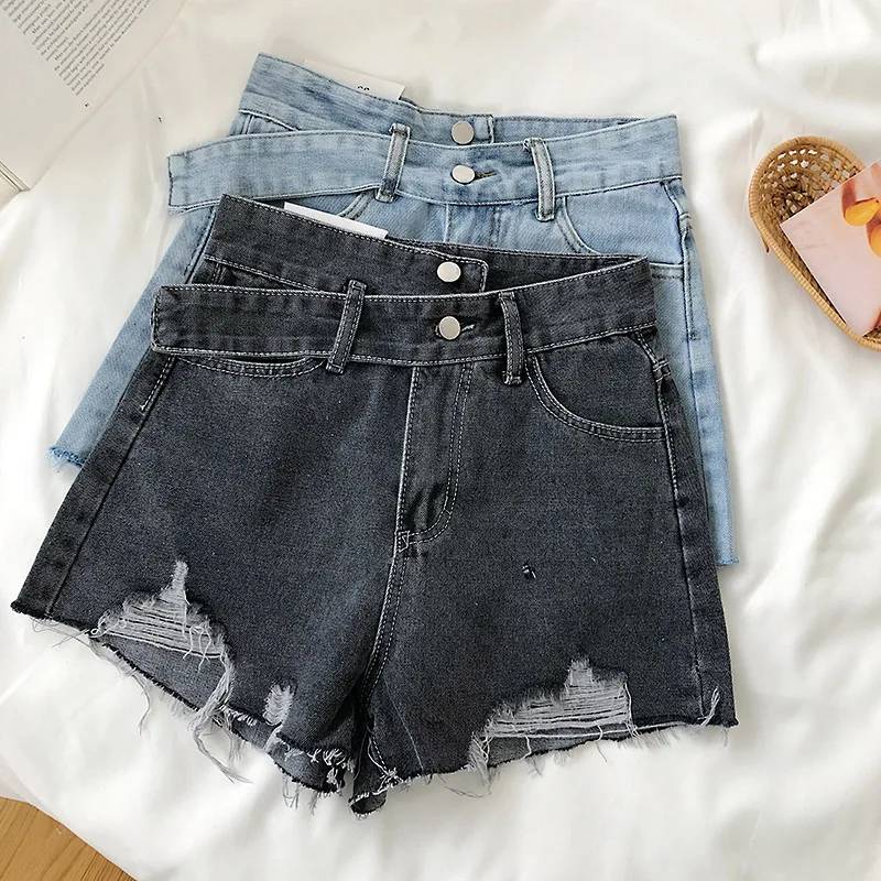 2020 new Korean irregular trousers notch edge hole high waist was thin wild denim shorts female tide
2020 new Korean irregular trousers notch edge hole high waist was thin wild denim shorts female tide