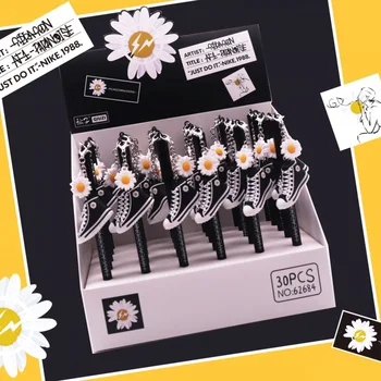 30 pcs/lot Cute Small Daisy shape Pendant Gel Pen 0.5 mm black ink Neutral Pen School Office writing Supply Promotional Gift
30 pcs/lot Cute Small Daisy shape Pendant Gel Pen 0.5 mm black ink Neutral Pen School Office writing Supply Promotional Gift