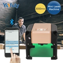 3000mw cnc máquina de gravura a laser mini desktop impressora a laser diy máquina de corte a laser automático 3w mini gravador a laser