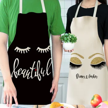 Eyelash Pattern Cotton Apron Adult Bibs Home Cooking Baking Coffee Shop Cleaning Aprons Kitchen Accessories
Eyelash Pattern Cotton Apron Adult Bibs Home Cooking Baking Coffee Shop Cleaning Aprons Kitchen Accessories