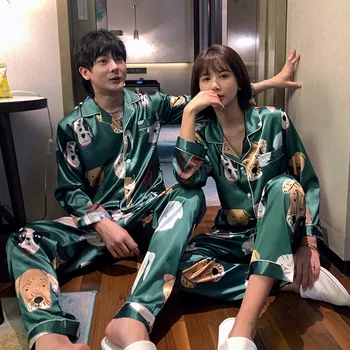 Couples Pajamas Set Spring and Summer Home Clothes Suits Pijama Feminino Long Sleeve Long Pants Printing Pajamas
Couples Pajamas Set Spring and Summer Home Clothes Suits Pijama Feminino Long Sleeve Long Pants Printing Pajamas