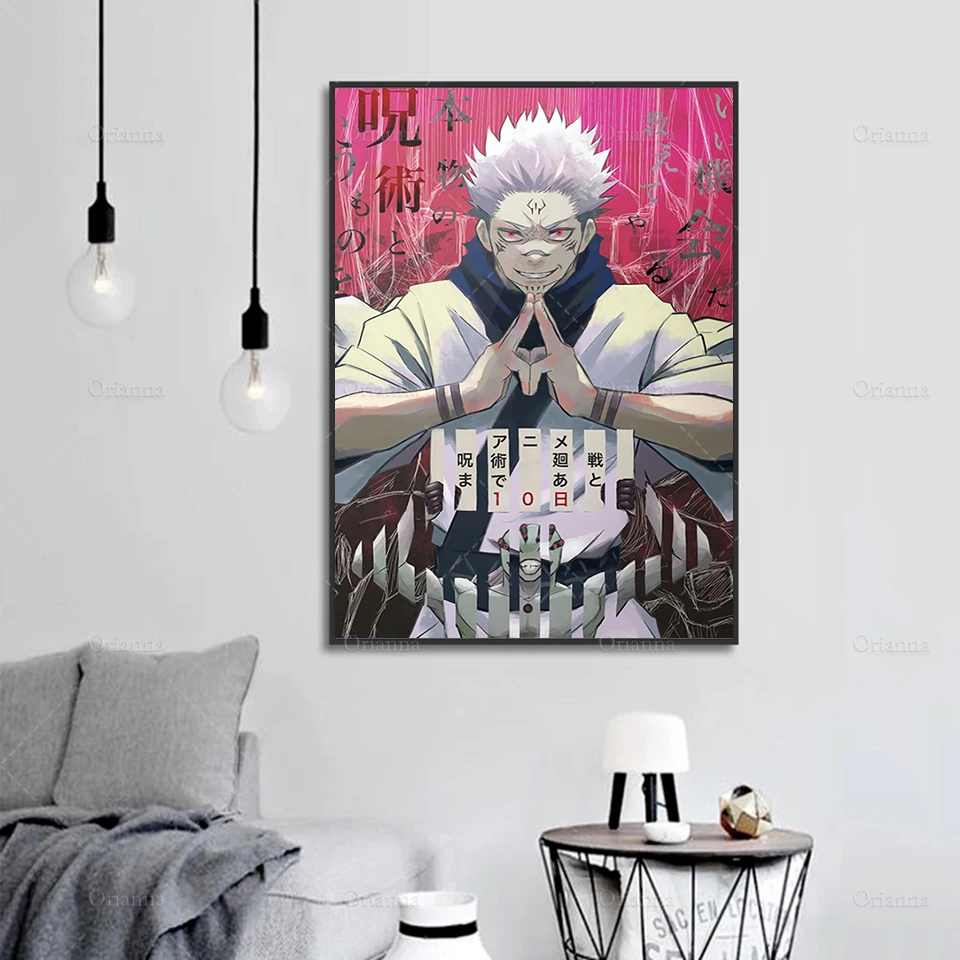 

Modular Hd Prints Pictures Jujutsu Kaisen Sukuna Anime Home Decoration Painting Canvas Poster Wall Art For Living Room Framework