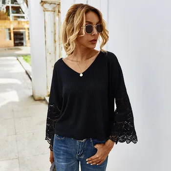 Women's Long-sleeved T-shirt Autumn of 2020 Stitching Lace Sleeve Style Sleeve Length(cm) Collar Clothing Length Age Fabric Type
Women's Long-sleeved T-shirt Autumn of 2020 Stitching Lace Sleeve Style Sleeve Length(cm) Collar Clothing Length Age Fabric Type