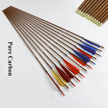 12pcs Linkboy Archery Wood Skin Pure Carbon Arrows Spine450 Turkey Fletching for Compound Bow Arrows Hunting and Shooting
12pcs Linkboy Archery Wood Skin Pure Carbon Arrows Spine450 Turkey Fletching for Compound Bow Arrows Hunting and Shooting