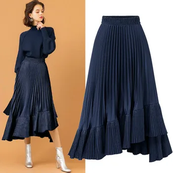 Spring Summer Clothes Loose Ladies Skirts 2020 Women Skirt New Casual Lotus Leaf Irregular Pleated Female Midi Skirt Ropa Mujer
Spring Summer Clothes Loose Ladies Skirts 2020 Women Skirt New Casual Lotus Leaf Irregular Pleated Female Midi Skirt Ropa Mujer