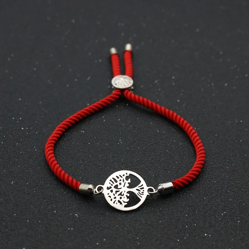 Cute Bear Round Stainless Steel Life Tree Bracelets For Women Girls Simple Adjustable Lucky Red Rope Friendship Bracelet Jewelry
Cute Bear Round Stainless Steel Life Tree Bracelets For Women Girls Simple Adjustable Lucky Red Rope Friendship Bracelet Jewelry