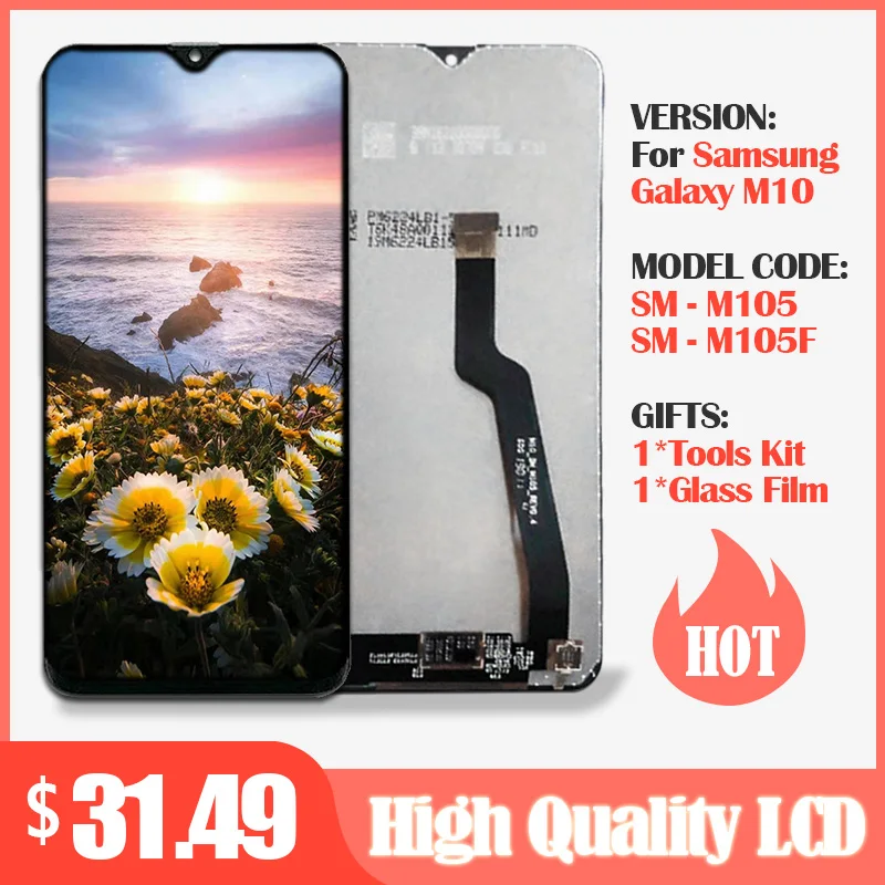 ORIGINAL 6.2'' LCD Replacement for SAMSUNG Galaxy M10 2019 Display SM-M105 M105F M105G/DS Touch Screen Digitizer Assembly
ORIGINAL 6.2'' LCD Replacement for SAMSUNG Galaxy M10 2019 Display SM-M105 M105F M105G/DS Touch Screen Digitizer Assembly