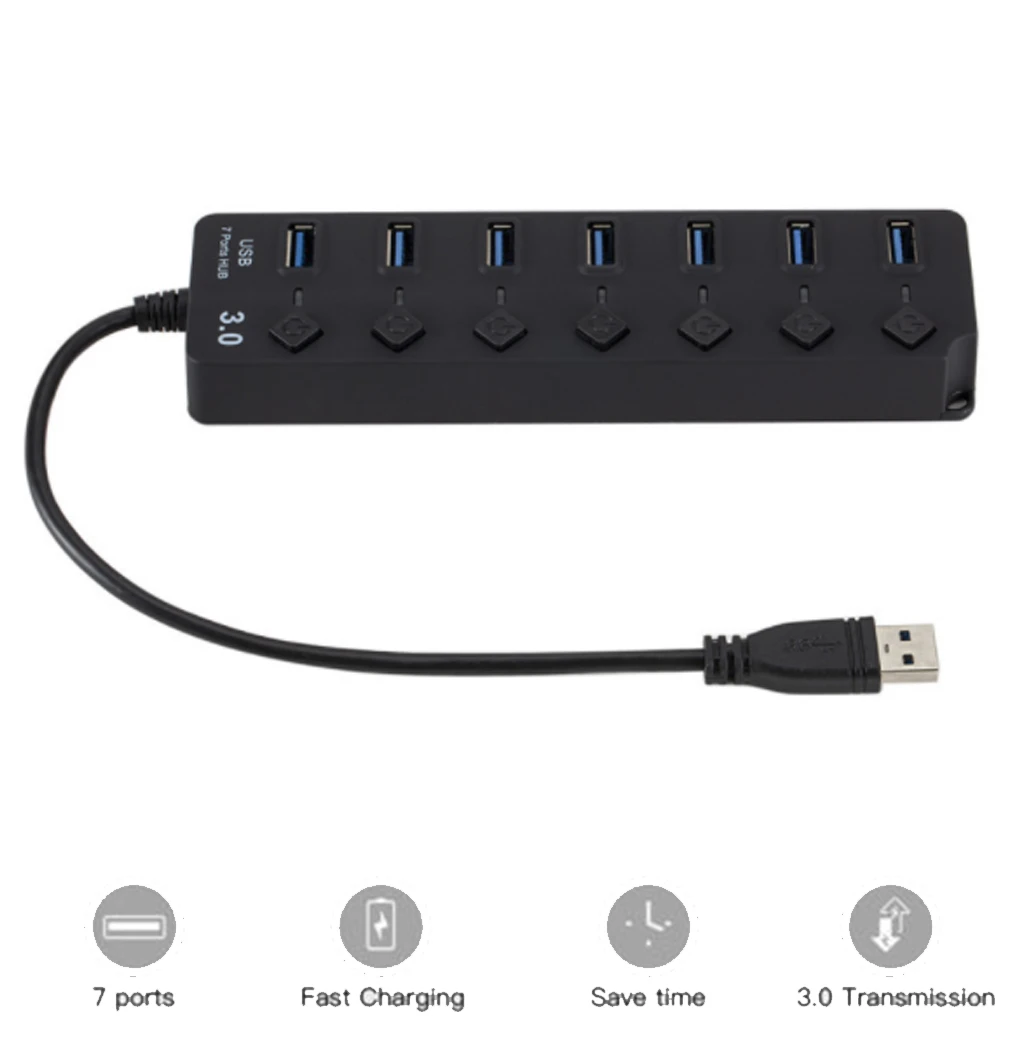 USB HUB 3.0 4/7 Ports Micro USB 3.0 HUB Splitter With Power Adapter USB Hab High Speed 5Gbps USB Splitter 3 HUB For PC
USB HUB 3.0 4/7 Ports Micro USB 3.0 HUB Splitter With Power Adapter USB Hab High Speed 5Gbps USB Splitter 3 HUB For PC