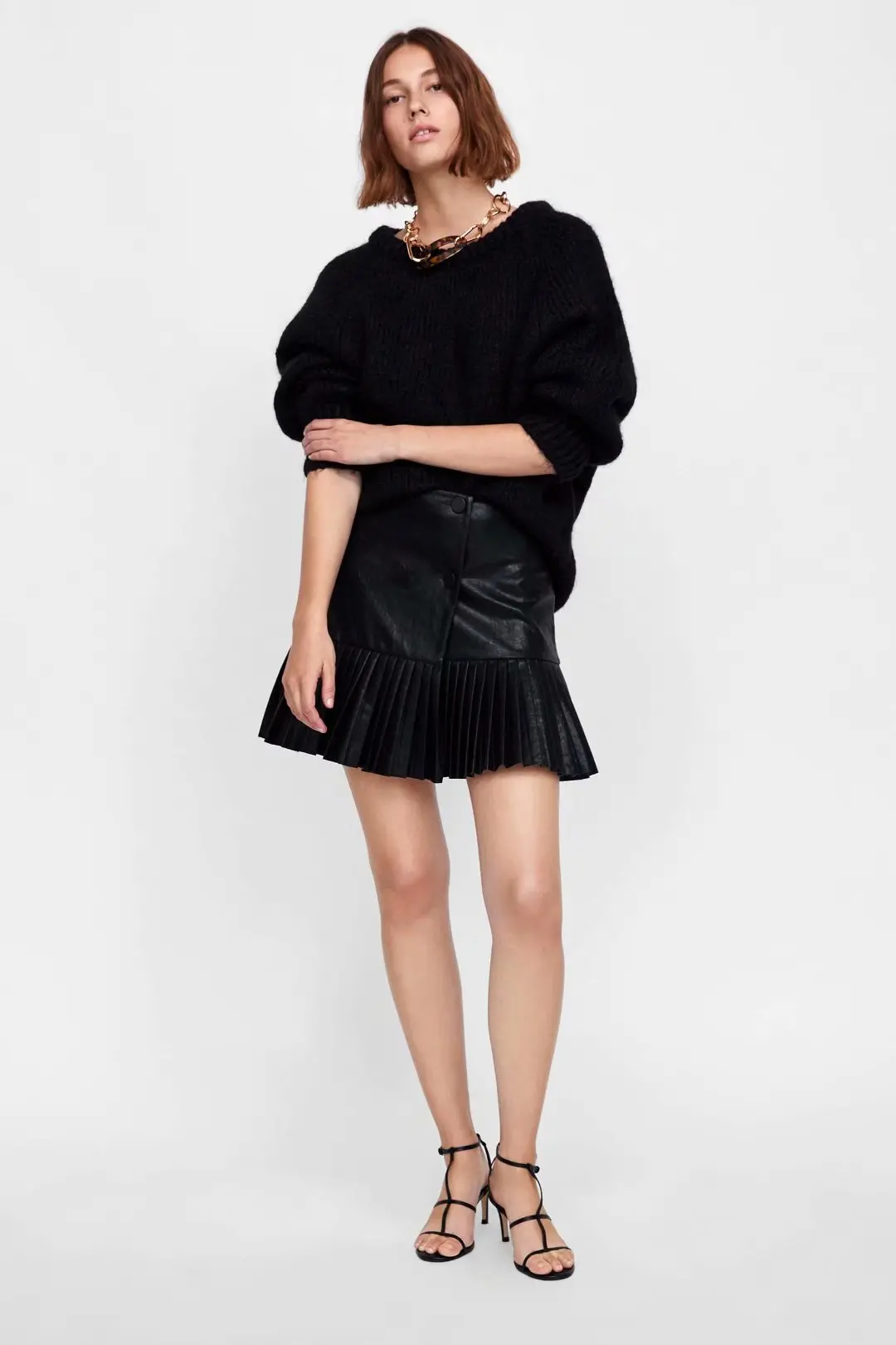 B2712-770b WOMEN'S Dress Casual Skirt Autumn 2018 Leather Solid Color Button Four Code Joint Pleated Semi-Short Skirt
B2712-770b WOMEN'S Dress Casual Skirt Autumn 2018 Leather Solid Color Button Four Code Joint Pleated Semi-Short Skirt