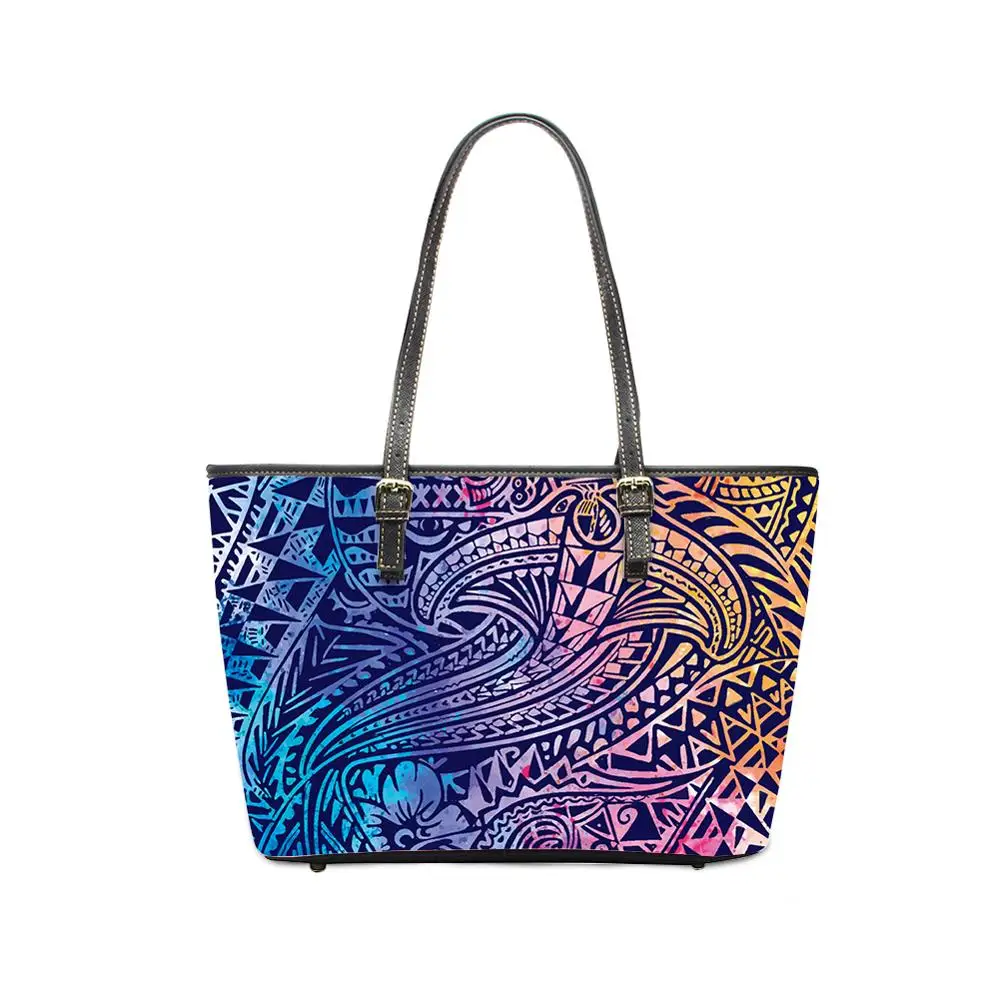 ELVISWORDS Luxury Leather Handbag Large Casual Tote Bag Polynesian Traditional Tribal Printing Lady Shoulder Bags Women Handbags
ELVISWORDS Luxury Leather Handbag Large Casual Tote Bag Polynesian Traditional Tribal Printing Lady Shoulder Bags Women Handbags