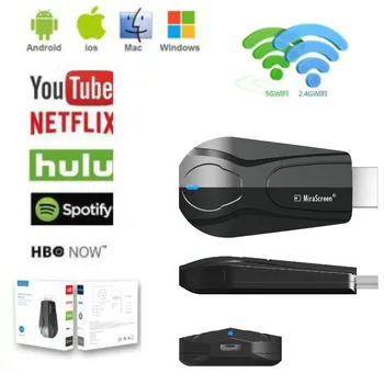 Mirascreen Wireless TV stick Miracast Airplay Receiver 5G 2.4G Wifi Dongle Mirror Screen cast pusher Anycast MirrorScreen 
Mirascreen Wireless TV stick Miracast Airplay Receiver 5G 2.4G Wifi Dongle Mirror Screen cast pusher Anycast MirrorScreen