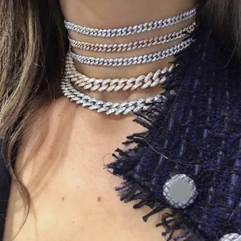 2020 New Prong Setting Cuban Link Chain Silver Color Necklace Iced Out Cubic Zirconia Chkoer Bling Hip hop for Women Jewelry
2020 New Prong Setting Cuban Link Chain Silver Color Necklace Iced Out Cubic Zirconia Chkoer Bling Hip hop for Women Jewelry