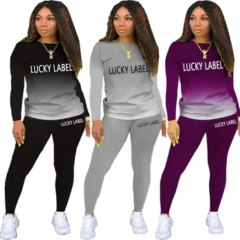 Lucky Label Gradient 2 Two Piece Set for Women Outdoor Active Tee Pants Set Sporty Tracksuit Fitness Matching Set Outfit
Lucky Label Gradient 2 Two Piece Set for Women Outdoor Active Tee Pants Set Sporty Tracksuit Fitness Matching Set Outfit