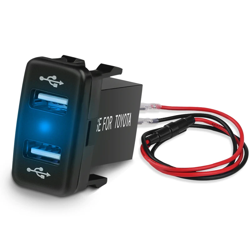5V 4.2A Faster Charger 2.1A Dual USB Car Charger with Fuse Wiring 12-24V LED Display Power Outlet USB Socket Port For Toyota
5V 4.2A Faster Charger 2.1A Dual USB Car Charger with Fuse Wiring 12-24V LED Display Power Outlet USB Socket Port For Toyota