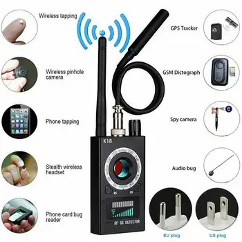 K18 Multi-function Anti Detector Camera GSM Audio Bug Finder GPS Signal Lens RF Tracker Detect Wireless Products 1MHz-6.5GHz
K18 Multi-function Anti Detector Camera GSM Audio Bug Finder GPS Signal Lens RF Tracker Detect Wireless Products 1MHz-6.5GHz