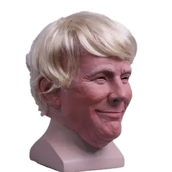 President Trump Mask Realistic Adults Halloween Deluxe Latex Full Head Donald Trump Mask with Hair 
President Trump Mask Realistic Adults Halloween Deluxe Latex Full Head Donald Trump Mask with Hair