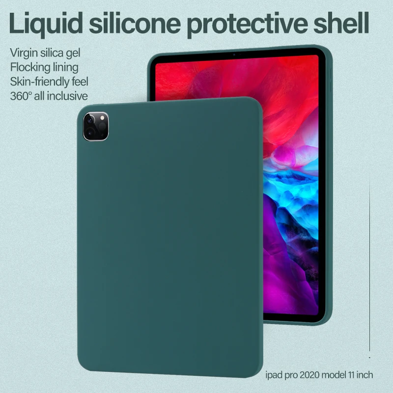 Luxury Cute Colorful Liquid Silicone Smart Tablet Case For iPad Pro 11 inch 2020 Ultra-thin Soft Protection Back Cover Coque
Luxury Cute Colorful Liquid Silicone Smart Tablet Case For iPad Pro 11 inch 2020 Ultra-thin Soft Protection Back Cover Coque