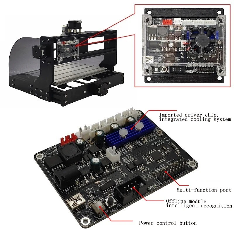 GRBL 1.1 USB port cnc engraving machine control board 3 axis control laser board for CNC 3018 pro Integrated Driver
GRBL 1.1 USB port cnc engraving machine control board 3 axis control laser board for CNC 3018 pro Integrated Driver