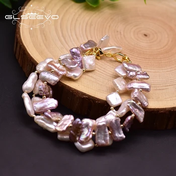 GLSEEVO Natural Fresh Water Real Baroque Pearls Multi-layer Vintage Bracelet For Women Girls Engagement Handmade Jewelry GB0207
GLSEEVO Natural Fresh Water Real Baroque Pearls Multi-layer Vintage Bracelet For Women Girls Engagement Handmade Jewelry GB0207