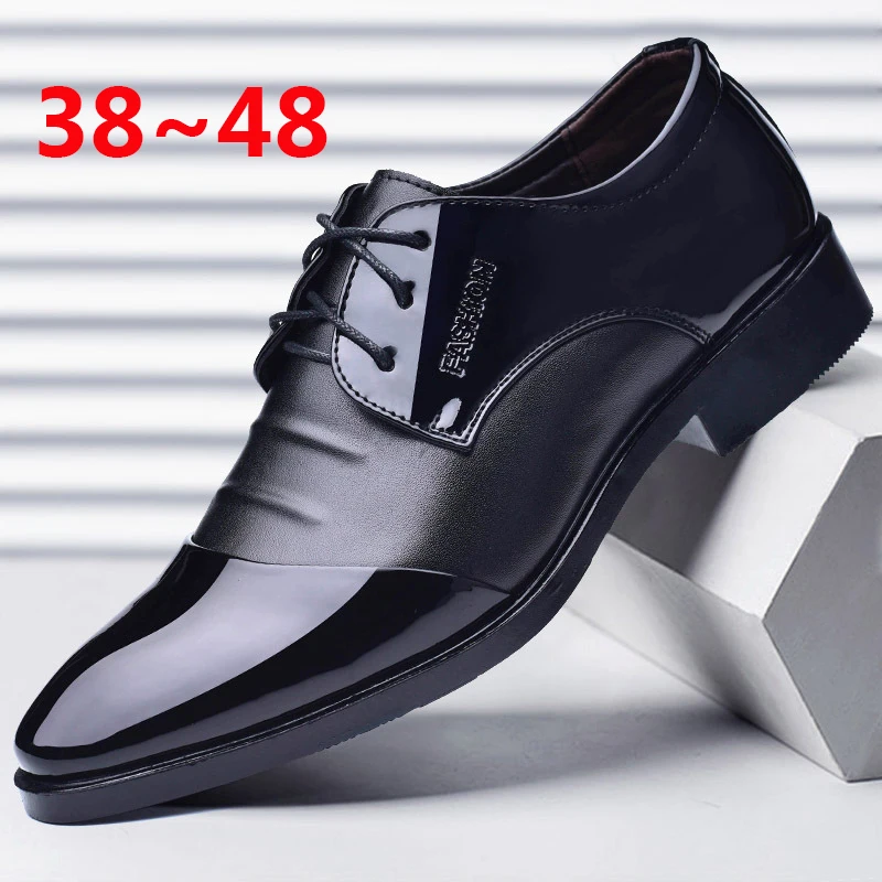 Designer New Leather Oxford Business Men Shoes Lace Up Formal Shoes Men Shoes Pointed Toe Men Dress Shoes For Wedding Size 38-48
Designer New Leather Oxford Business Men Shoes Lace Up Formal Shoes Men Shoes Pointed Toe Men Dress Shoes For Wedding Size 38-48