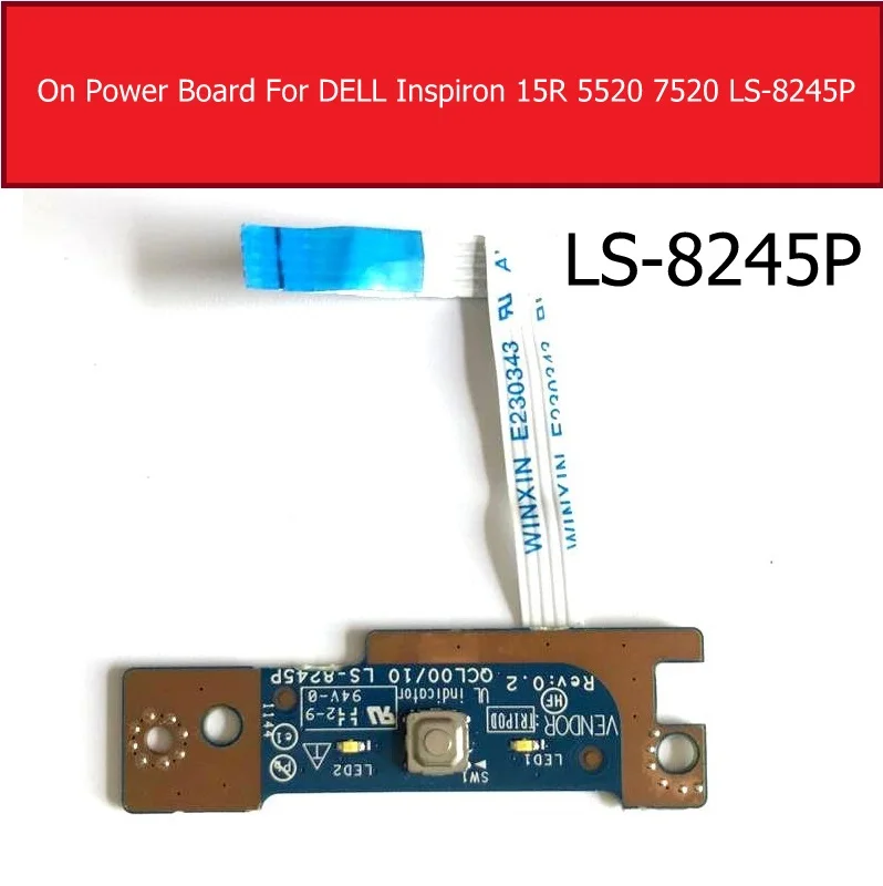 Genuine On/off Power Board for DELL Inspiron 15R 5520 7520 Power Button Board with Cable Replacement ls-8245p
Genuine On/off Power Board for DELL Inspiron 15R 5520 7520 Power Button Board with Cable Replacement ls-8245p