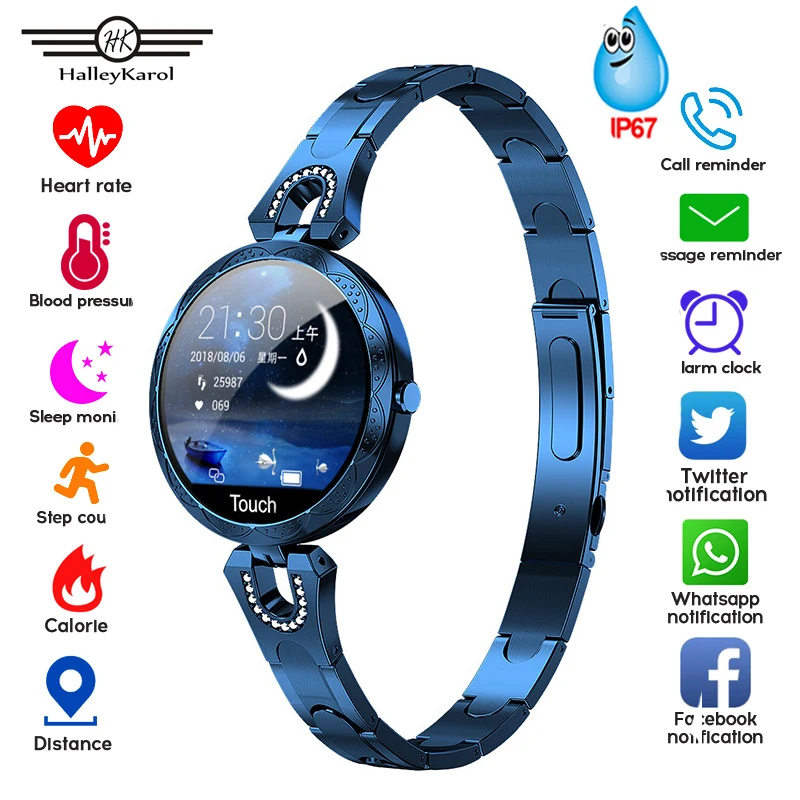 Smart Watch Women Blood Pressure Measurement Electronic Bracelet Heart Rate Monitor Waterproof Ip67 Smartwatch For Android IOS
Smart Watch Women Blood Pressure Measurement Electronic Bracelet Heart Rate Monitor Waterproof Ip67 Smartwatch For Android IOS