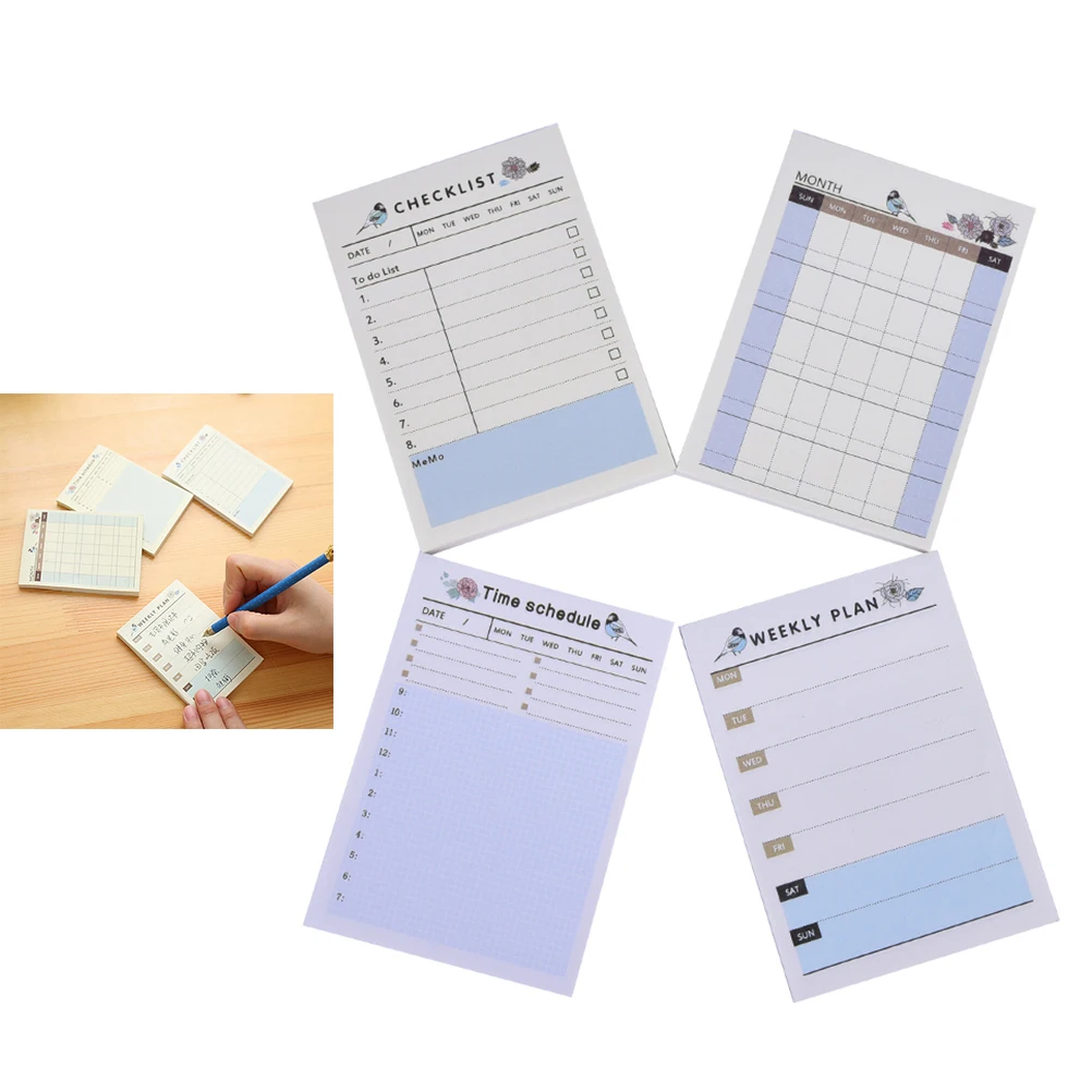 Cute Blue Bird Weekly Monthly Schedule Memo Work Planner Sticky Note School Office
Cute Blue Bird Weekly Monthly Schedule Memo Work Planner Sticky Note School Office