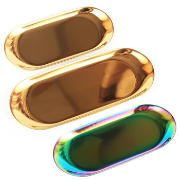 High Quality Stainless Steel Storage Tray Rose Gold Silvery Black Oval Fruit Plate Jewelry Display Metal Tray Storage Supplies
High Quality Stainless Steel Storage Tray Rose Gold Silvery Black Oval Fruit Plate Jewelry Display Metal Tray Storage Supplies