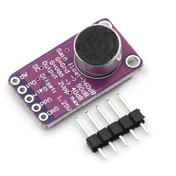MAX9814 Microphone AGC Amplifier Board Module Auto Gain Control Programmable Attack and Release Ratio Low THD
MAX9814 Microphone AGC Amplifier Board Module Auto Gain Control Programmable Attack and Release Ratio Low THD