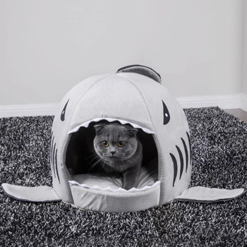 Cat Bed Shark Shape Cat's House Warm Kennel Kittens Bed One Mats Two Usages Kennels Cat Beds Pet Supplies Dog Bed Cats Basket
Cat Bed Shark Shape Cat's House Warm Kennel Kittens Bed One Mats Two Usages Kennels Cat Beds Pet Supplies Dog Bed Cats Basket