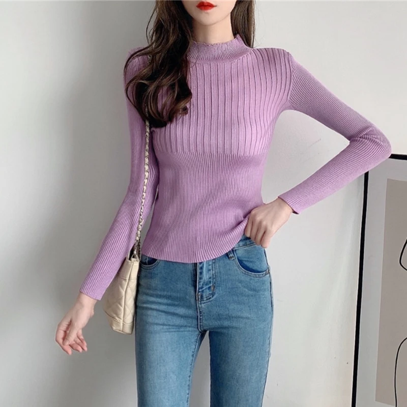 Spring Autumn Women Classic style turtleneck sweater solid color lady pullover Basic style Slim knitwear botting tops
Spring Autumn Women Classic style turtleneck sweater solid color lady pullover Basic style Slim knitwear botting tops