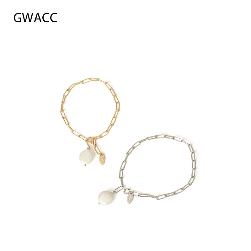 GWACC Real Natural Freshwater Baroque Pearl Bracelets Bangles Women Jewelry Gift Silver Gold Color INS
GWACC Real Natural Freshwater Baroque Pearl Bracelets Bangles Women Jewelry Gift Silver Gold Color INS