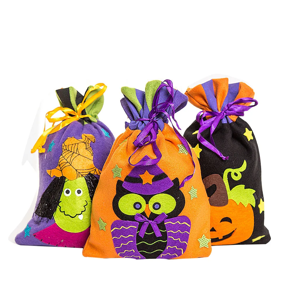cute witches candy bag packaging children party storage