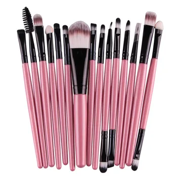 

15 / 22Pcs Professional Makeup Brushes Set Wood Handle Eyeshadow Eyebrow Eyeliner Powder Smudge Face Cosmetic Brush