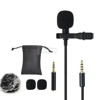 Lavalier Clip Microphone, Mini Omnidirectional Condenser Interview Microphone for smartphone pad Video Recording, DSLR Camera
Lavalier Clip Microphone, Mini Omnidirectional Condenser Interview Microphone for smartphone pad Video Recording, DSLR Camera