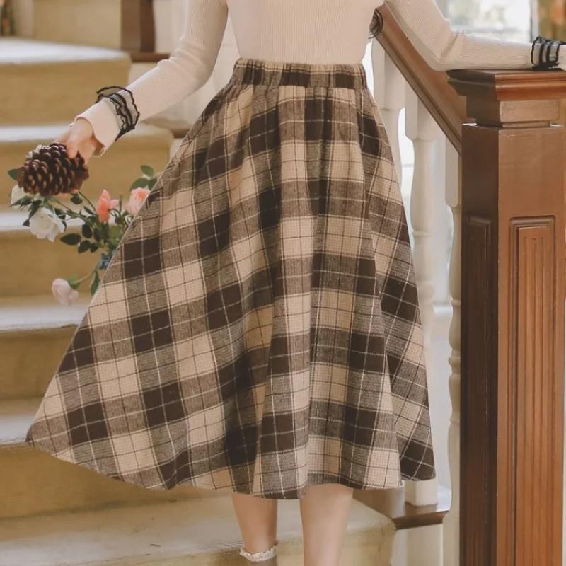 Skirts Women High Waist New Plaid Pleated Red Green Solid Korean Style Sweet Girls School Students Slim All-match Long Skirt
Skirts Women High Waist New Plaid Pleated Red Green Solid Korean Style Sweet Girls School Students Slim All-match Long Skirt