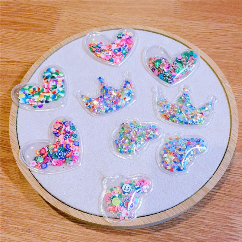 5Pcs/lot Crown Heart Shape PVC Transparent Patch With Sequins Clay Sprinkles Filler DIY Handmade Craft Hairpin Accessories
5Pcs/lot Crown Heart Shape PVC Transparent Patch With Sequins Clay Sprinkles Filler DIY Handmade Craft Hairpin Accessories