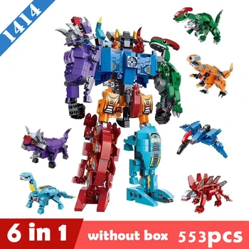 Transformation 6 in 1 City Police Dinosaur Mecha Deformation City Guard Robot Enlighten Block Set Kids Educational Building Toys
Transformation 6 in 1 City Police Dinosaur Mecha Deformation City Guard Robot Enlighten Block Set Kids Educational Building Toys