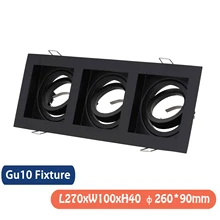 High Quality Square Commercial Lighting Recessed LED Ceiling Light Adjustable Frame MR16 GU10 Bulb Fixture Downlight Holder
High Quality Square Commercial Lighting Recessed LED Ceiling Light Adjustable Frame MR16 GU10 Bulb Fixture Downlight Holder