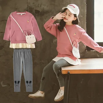 Kids Girls Clothing Sets Spring Girl Clothes Top + Trousers + Shoulder Bag Three-Piece Children Clothe Suits Girl Outfits 8Years
Kids Girls Clothing Sets Spring Girl Clothes Top + Trousers + Shoulder Bag Three-Piece Children Clothe Suits Girl Outfits 8Years