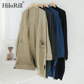 HiloRill Loose Casual Long Cardigan Women Solid Long Sleeve Soft Sweater Home Style Split Hem Pockets Outerwear Cardigans Coats
HiloRill Loose Casual Long Cardigan Women Solid Long Sleeve Soft Sweater Home Style Split Hem Pockets Outerwear Cardigans Coats