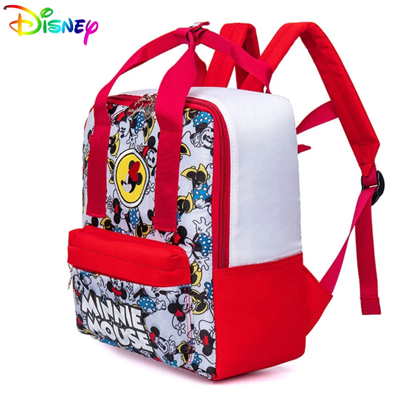 Disney Boys Mickey Mouse Oxford Backpack Bags For Girls Cute Minnie Cartoon Handbags Kindergarten Large Capacity Schoolbags Gift